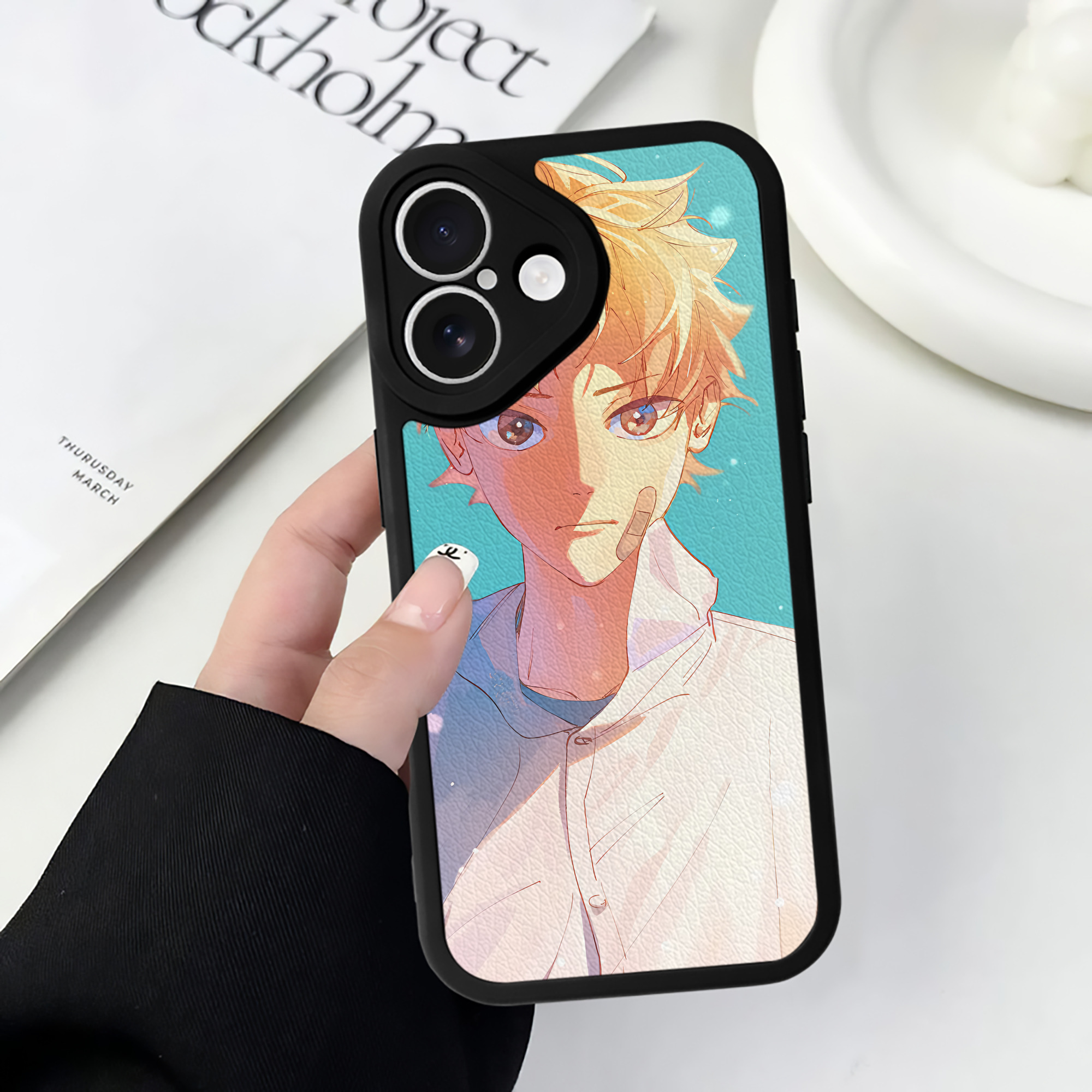 （画像用） ハイキュー!! Haikyu!! 【iPhone 16シリーズ対応】シリコンスマホケース（レザー調） 材質：シリコン